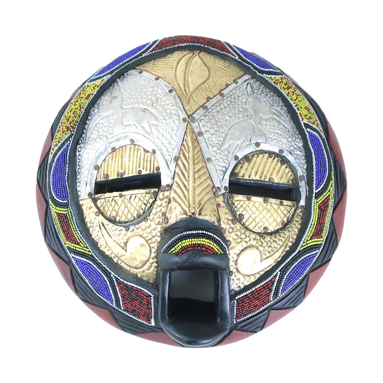 Ghanaian Round Beaded Mask