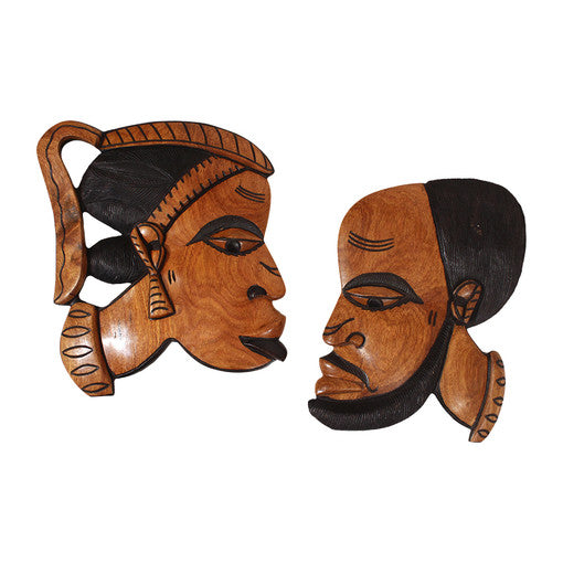 Mahogany Couple Wall Plaque: ASSORTED