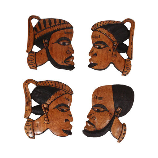 Mahogany Couple Wall Plaque: ASSORTED
