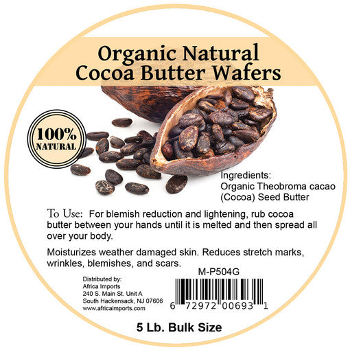 Organic Natural Cocoa Butter Wafers